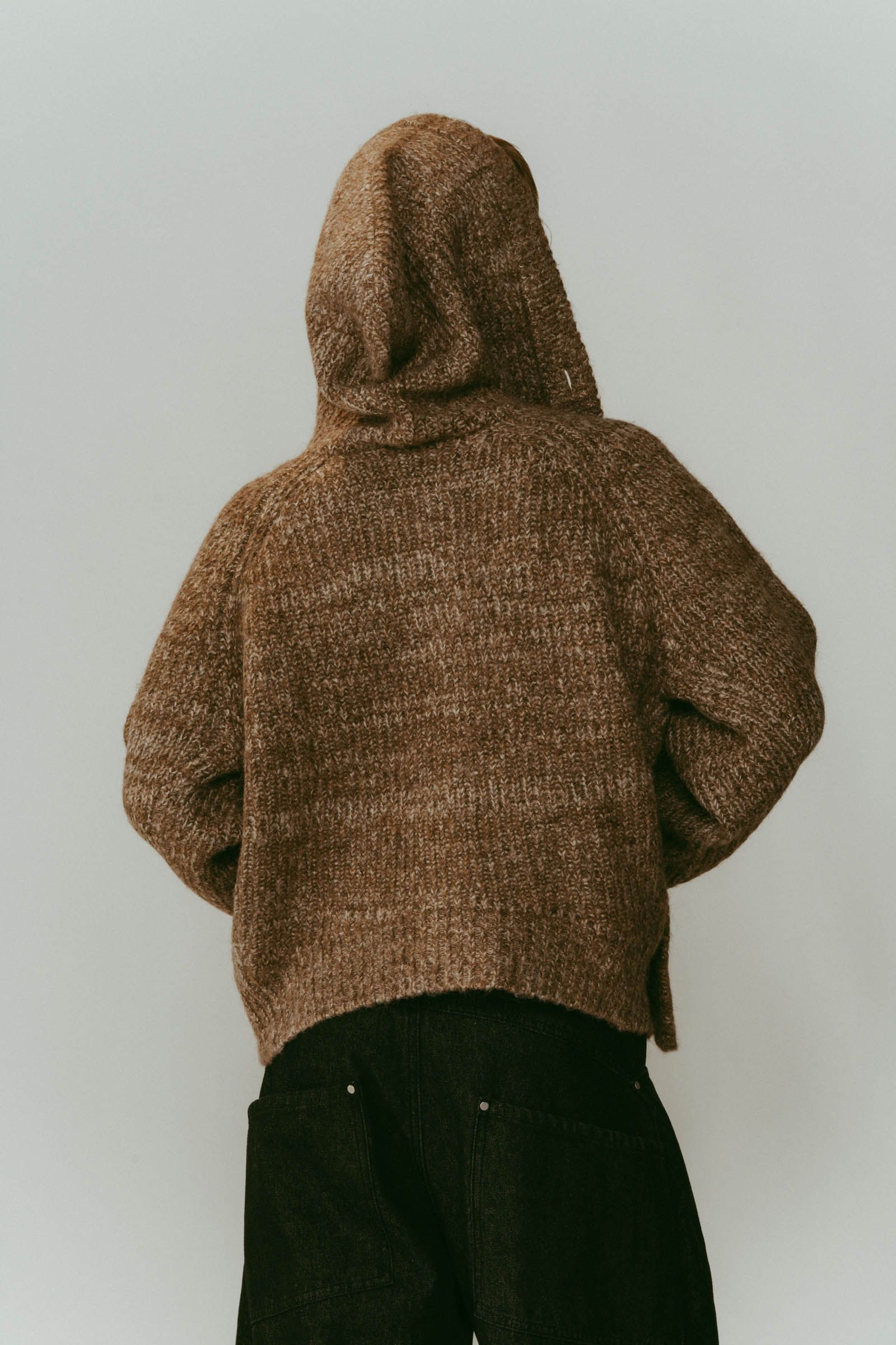 Knuth Marf - hooded cardigan knit / フーデッド カーディガンニット