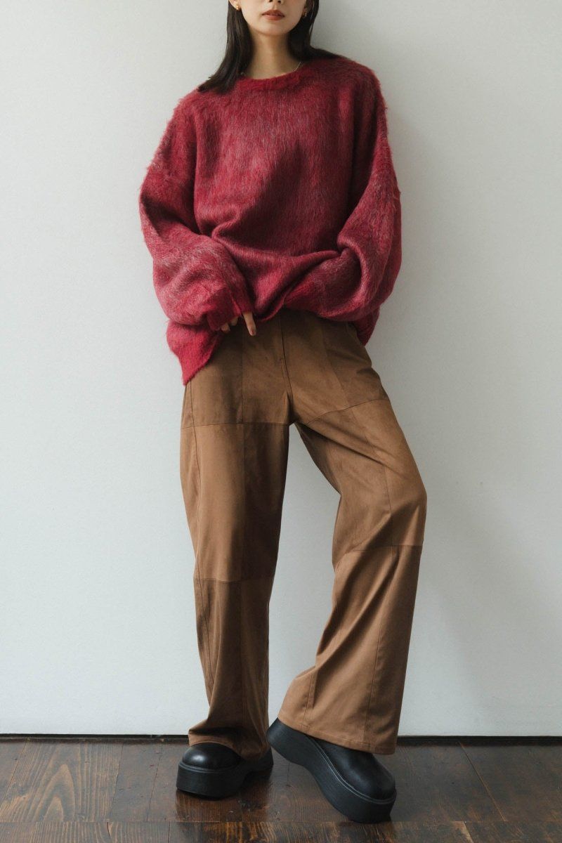 Knuth Marf - shaggy flower knit / シャギーフラワーニット (レッド