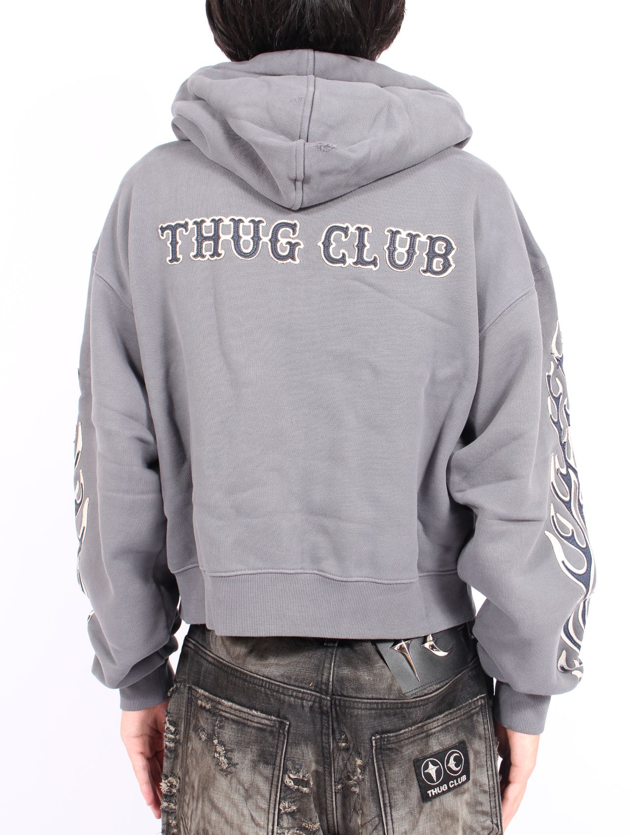 Thug Club - 【25AW】 レザー フレーム クロップド ジップアップ