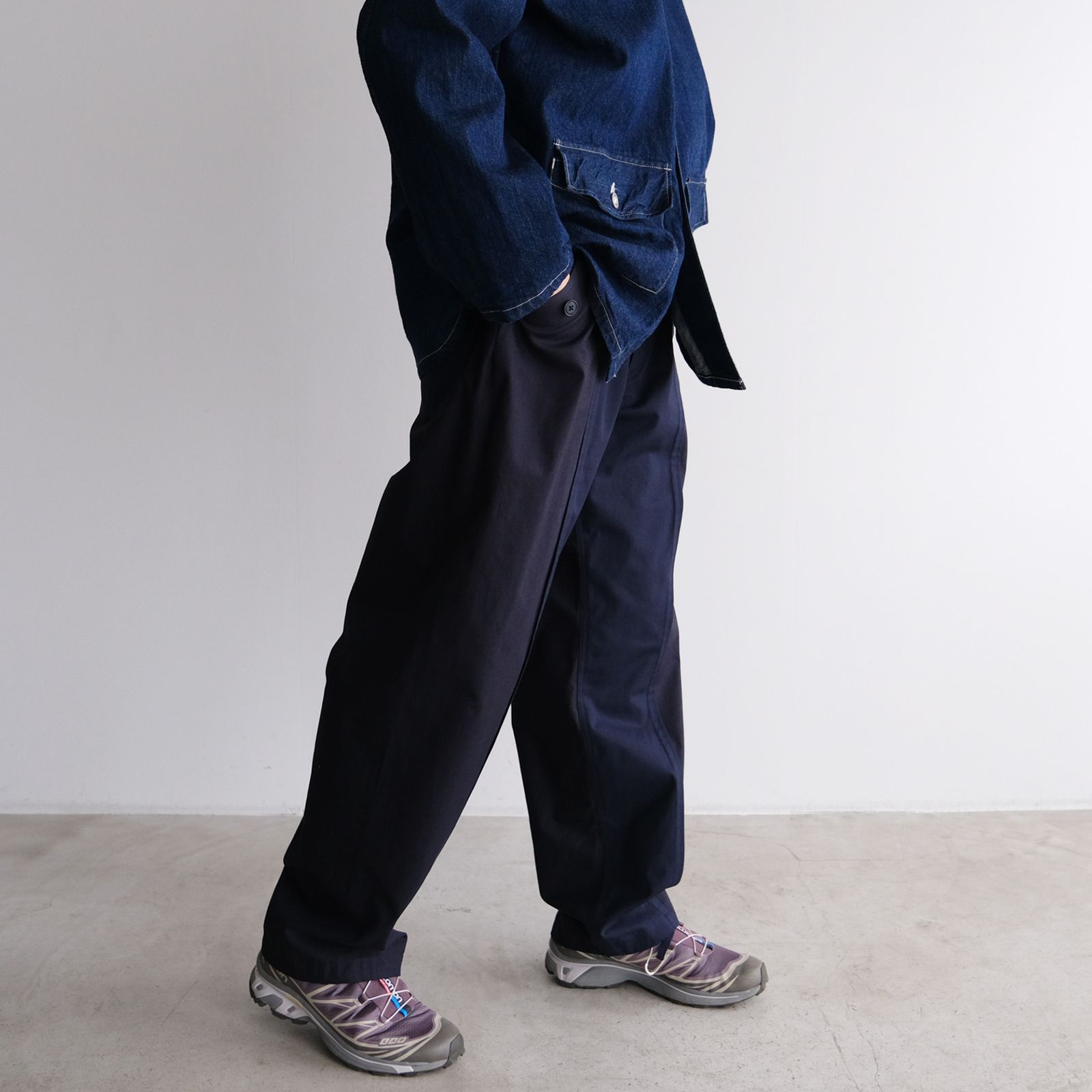 NOMARHYTHM TEXTILE - 『Blocked Work Pants』-パンツ-（Navy