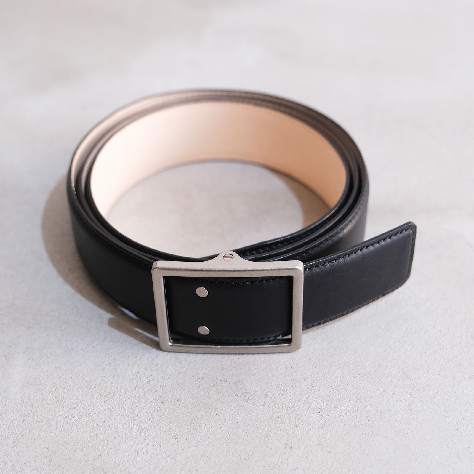 Graphpaper - Graphpaper Holeless Leather Classic Belt -ベルト