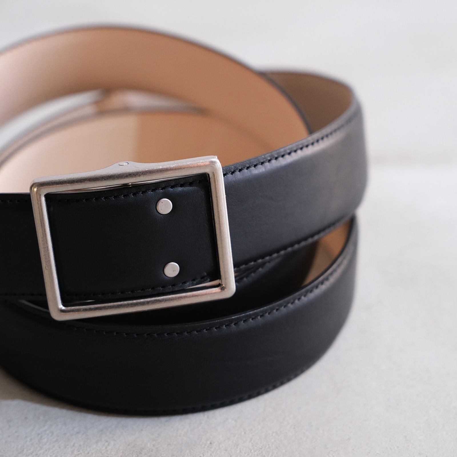 Graphpaper - Graphpaper Holeless Leather Classic Belt -ベルト