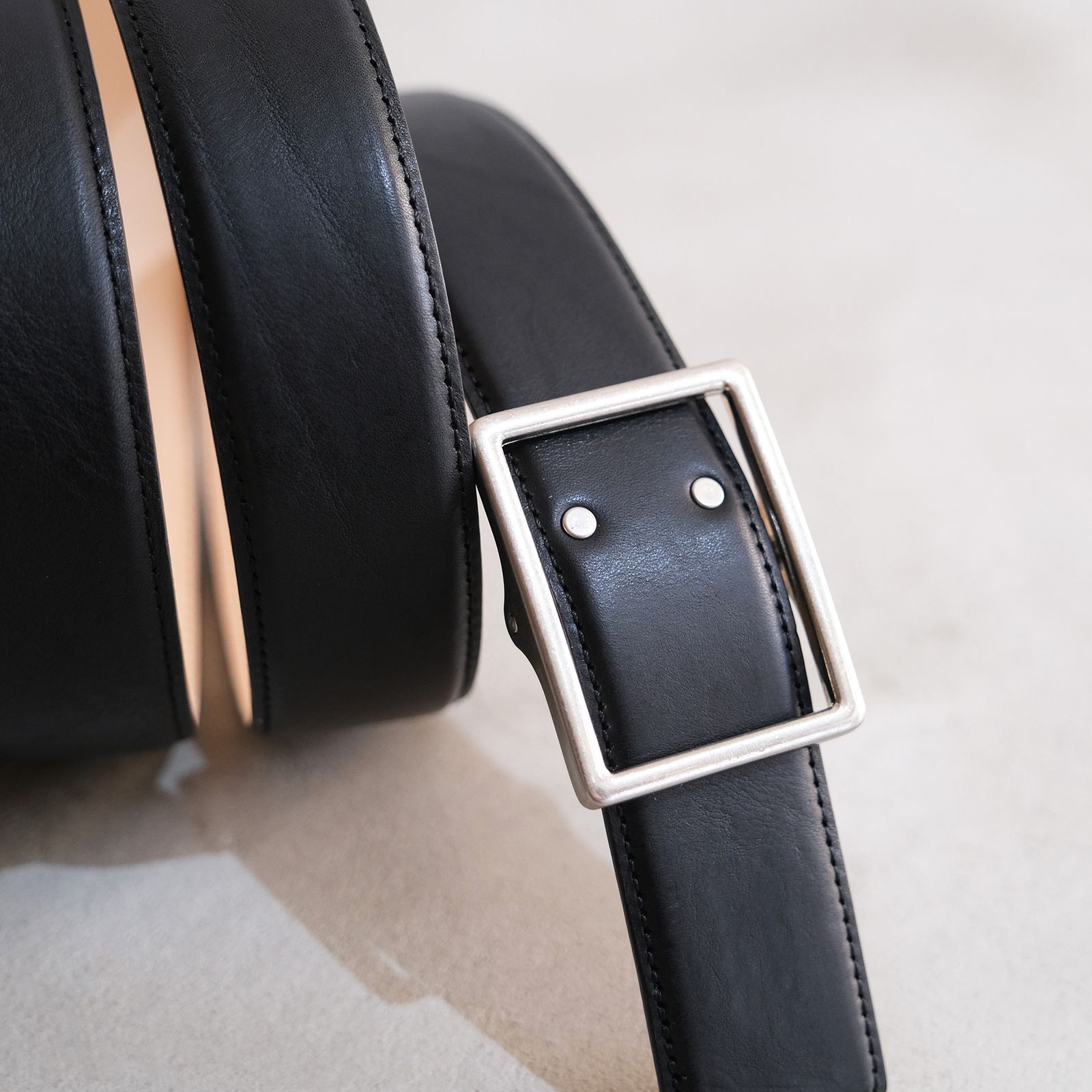 Graphpaper - Graphpaper Holeless Leather Classic Belt -ベルト