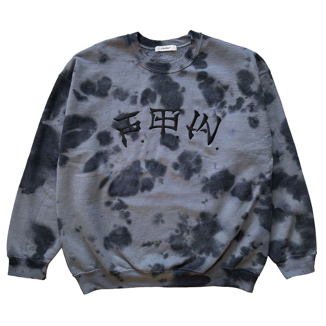 exodus - F.T.W. TIE DYE SWEAT SHIRT / GREY / タイダイスウェット
