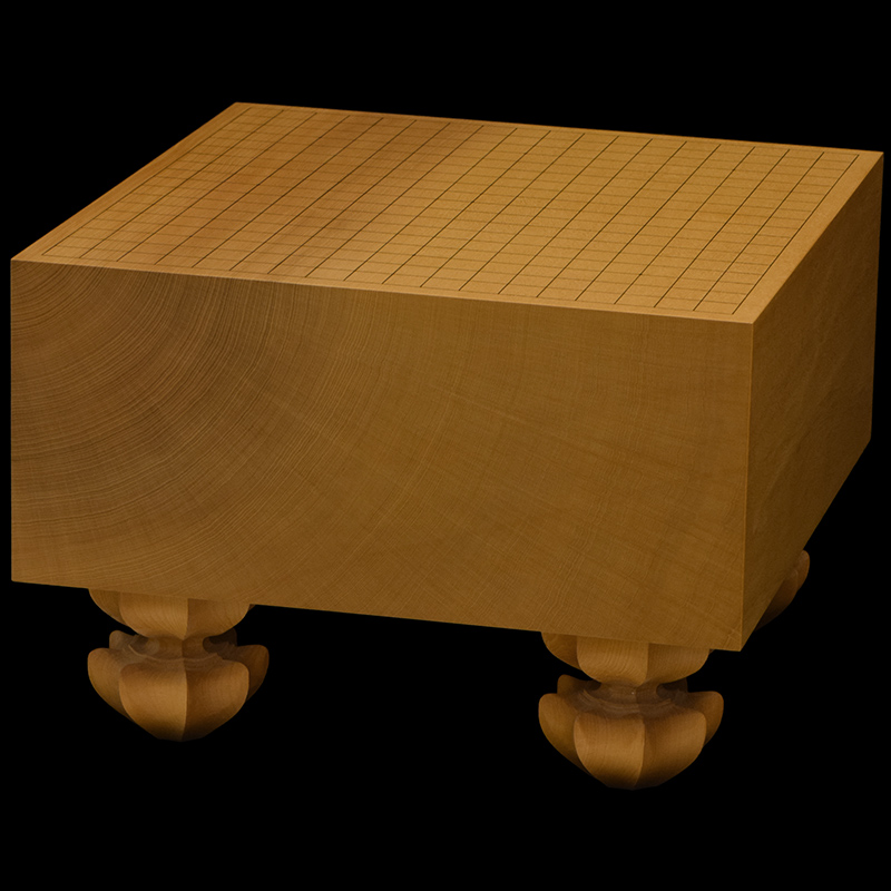 本榧足付碁盤 6寸3分（天柾） ga60029 | 前川榧碁盤店