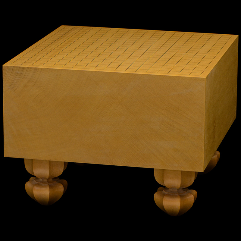 本榧足付碁盤 6寸6分（天柾） ga60032 | 前川榧碁盤店