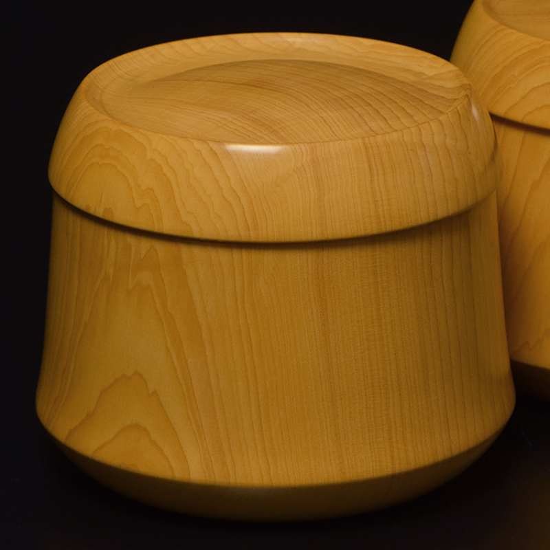 特製本榧本因坊型碁笥（38号） | 前川榧碁盤店