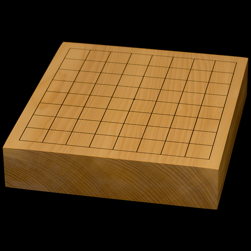 本榧卓上碁盤／9路・6路 両面盤 1寸5分（一枚板・板目） gk00103