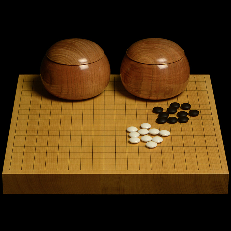 本榧1.5寸卓上碁盤セット（ハギ盤・極上） | 前川榧碁盤店