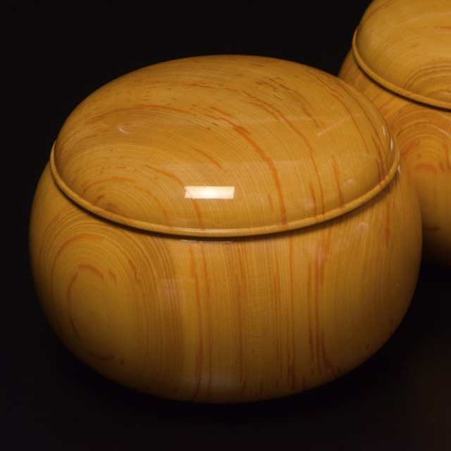 ケヤキテッパツ型碁笥（36号） | 前川榧碁盤店