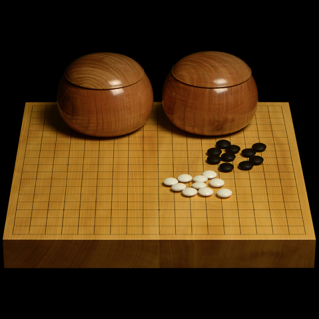 本榧1寸卓上碁盤セット（ハギ盤・特上） | 前川榧碁盤店