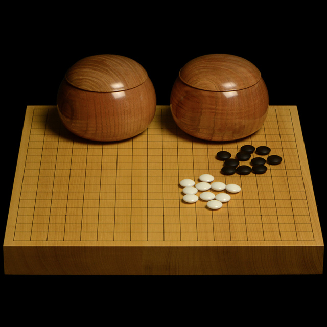 本榧1.5寸卓上碁盤セット（ハギ盤・極上） | 前川榧碁盤店