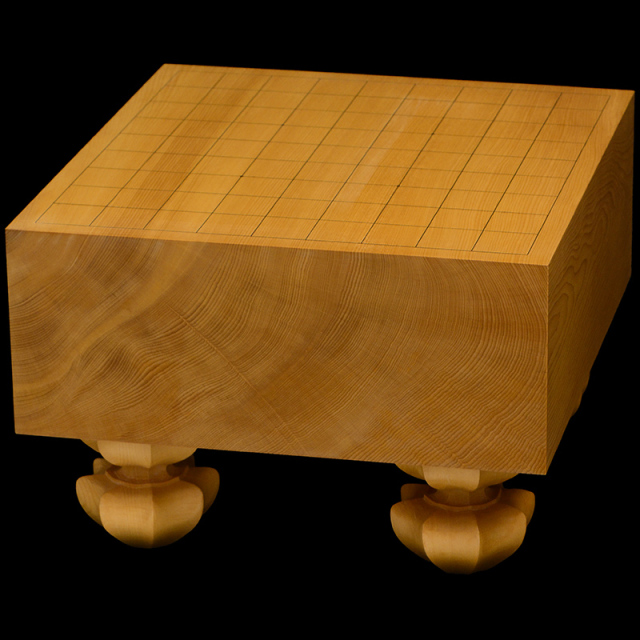 本榧足付将棋盤 4寸5分（天柾） sa40054 | 前川榧碁盤店