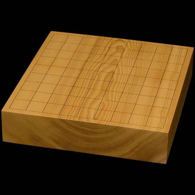 国産本榧卓上将棋盤 2寸4分（一枚板・木裏） sb20712 | 前川榧碁盤店