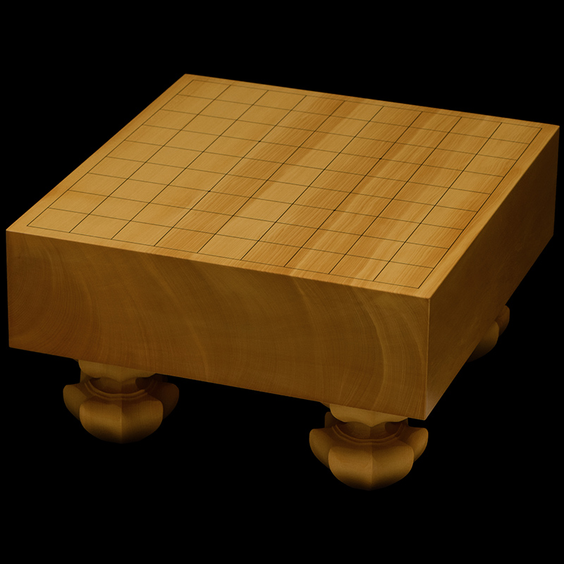 本榧足付将棋盤 3寸3分（天地柾） sa30013 | 前川榧碁盤店