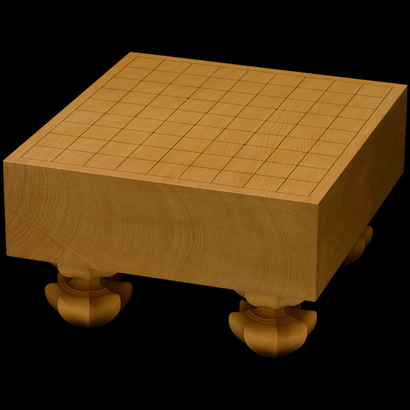 本榧足付将棋盤 3寸5分（天地柾） sa30014 | 前川榧碁盤店