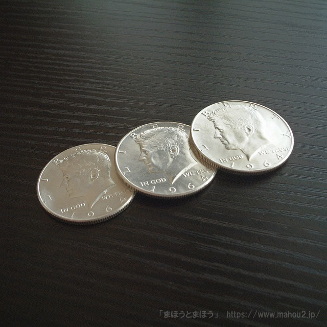 3重シェルコインセット（1964年シルバーハーフダラー＋シェル＋