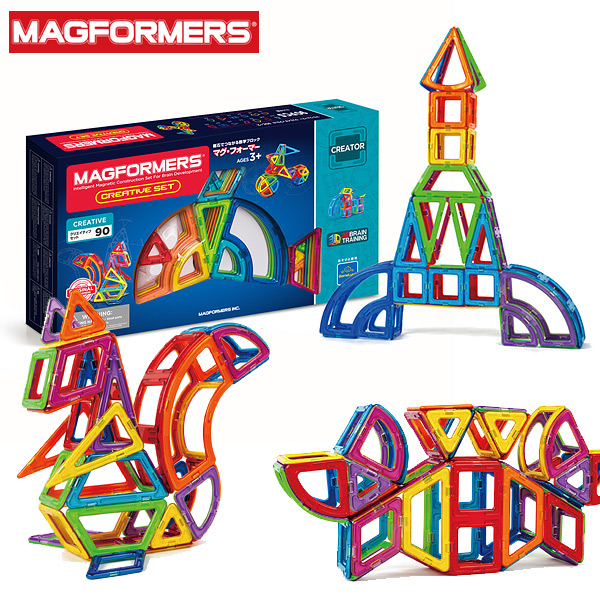 BorneLund MAGFORMERS(マグフォーマー) クリエイティブセット 90ピース