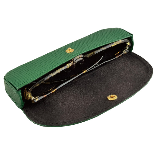 送料無料】発色がよくきれいなカラーでスリムな本革のメガネケース