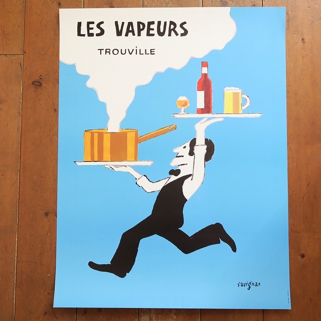 サヴィニャック ビンテージポスター LES VAPEURS TROUVILLE SAVIGNAC
