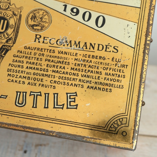 LU ビスケット アンティーク トランク 缶 LEFEVRE-UTILE