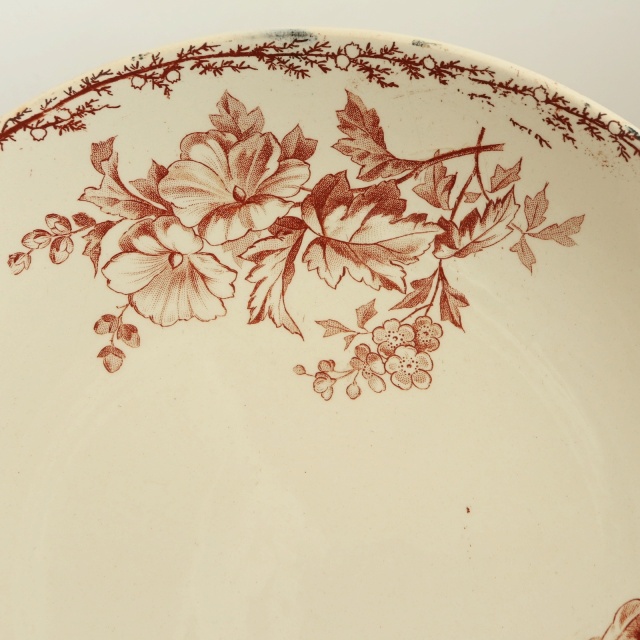 アンティーク コンポティエ 小鳥 SYLVA フランス クレイユモントロー製