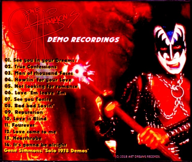 Gene Simmons,Kiss ジーン・シモンズ キッス/Solo 1978 Demos
