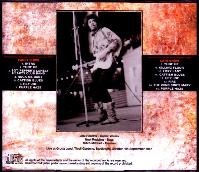 Jimi Hendrix Experience ジミ・ヘンドリックス/Sweden 9.4.1967 Upgrade