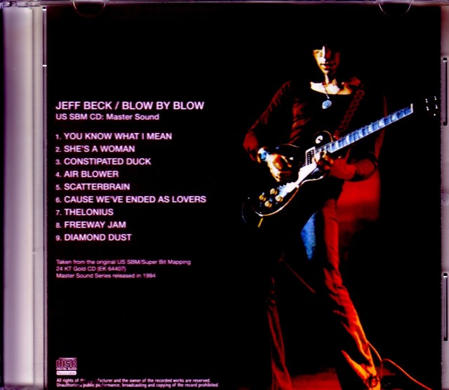 Jeff Beck ジェフ・ベック/Blow by Blow Original US SBM Ver.