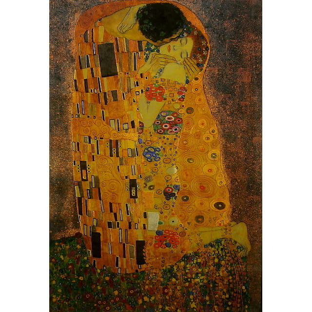 クリムト 複製画「接吻(Kiss)」工芸品｜絵画販売