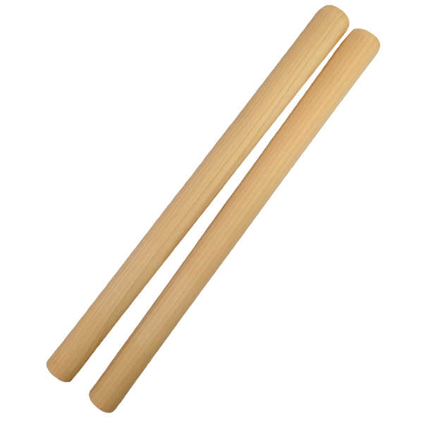 和太鼓バチ 材質：ヒノキ 太さ先端37mm～持手34mm X 長さ470mm