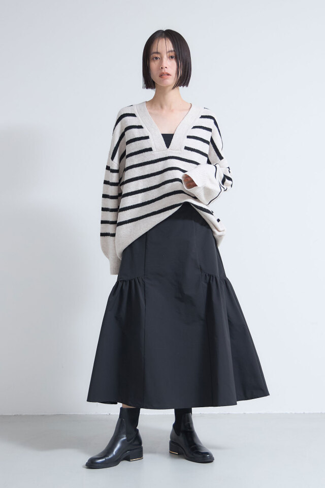 マシェリコラボ】バリエーションカラーティアードフレアスカート