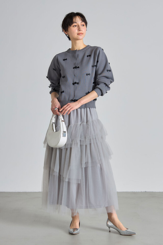 ランダムヘムチュールティアードスカート