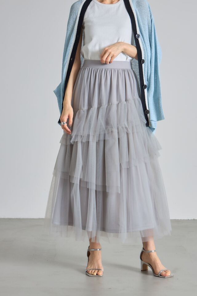 ランダムヘムチュールティアードスカート