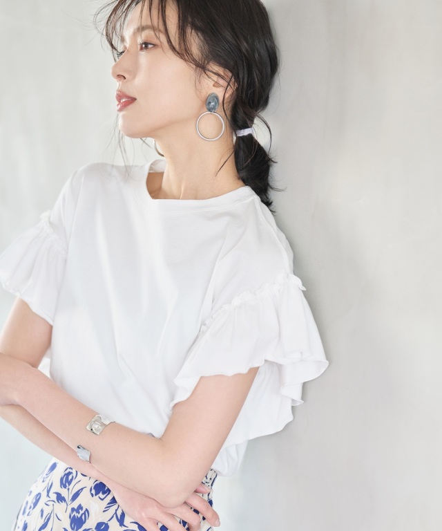 フリルスリーブTシャツ《2021 SUMMER STYLE 》