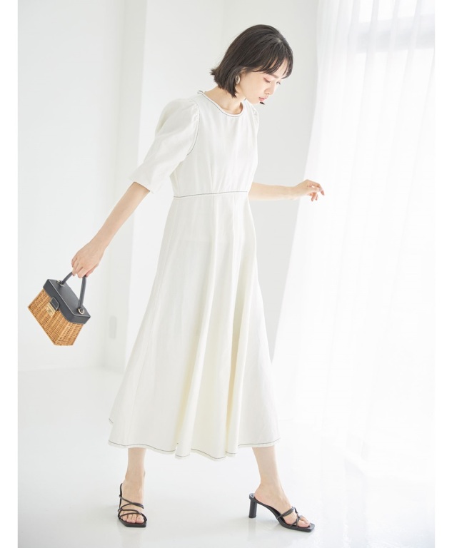 矢野未希子さん着用】デニムステッチワンピース