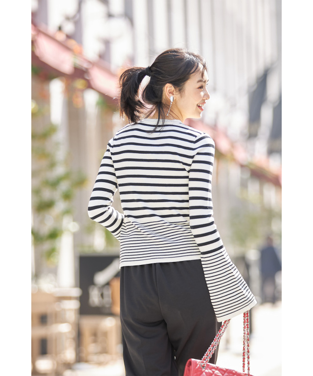 ベルスリーブニットプルオーバー