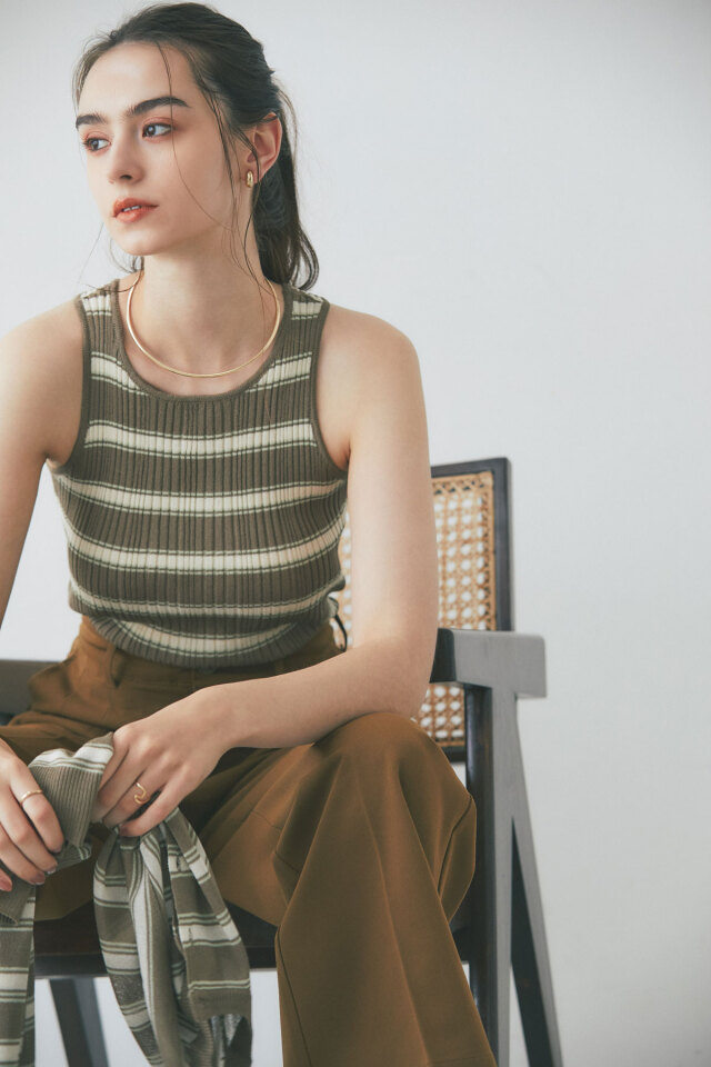 マルチボーダーアメスリタンクトップ