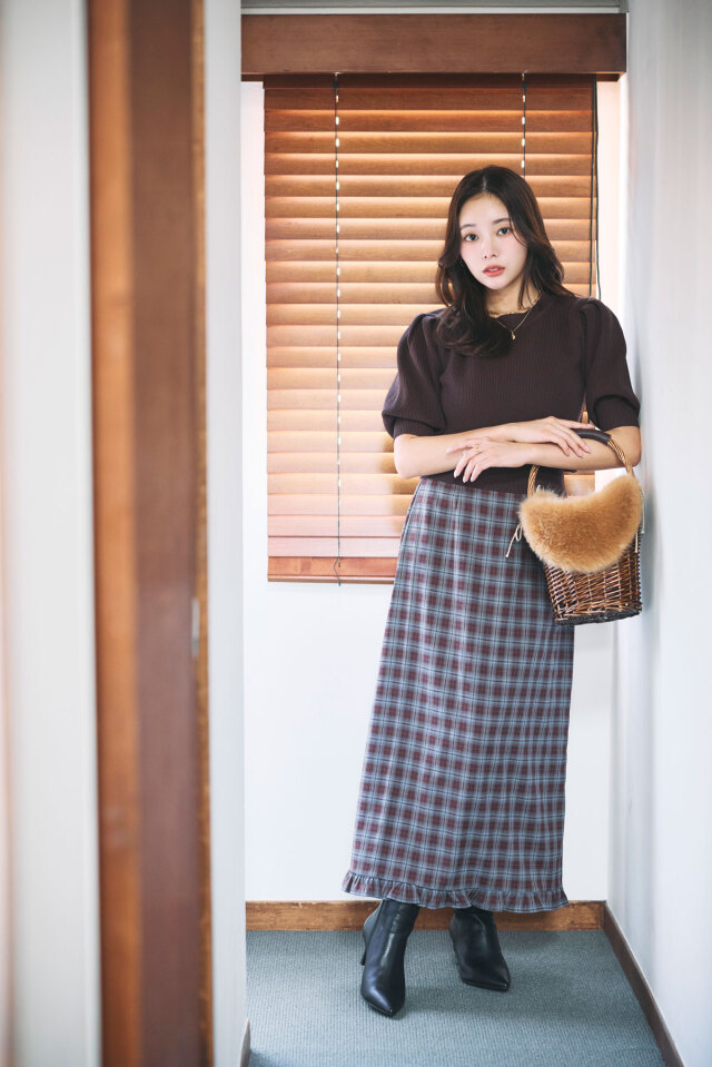 ボリュームスリーブスポンジニット