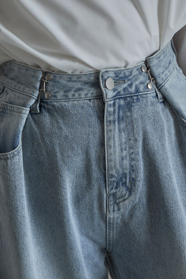 ウエストフックタックデニム