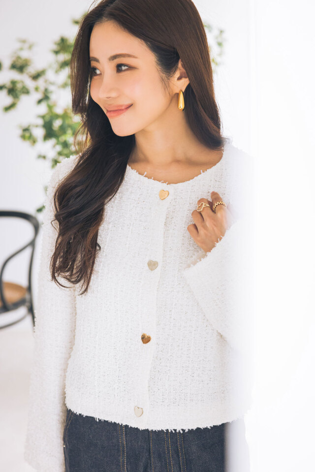 mana maruyamaさんコラボ】ツイードショートブルゾン