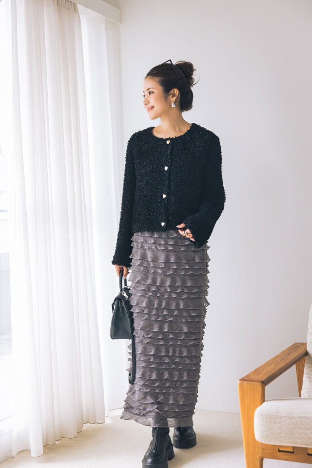 mana maruyamaさんコラボ】ツイードショートブルゾン