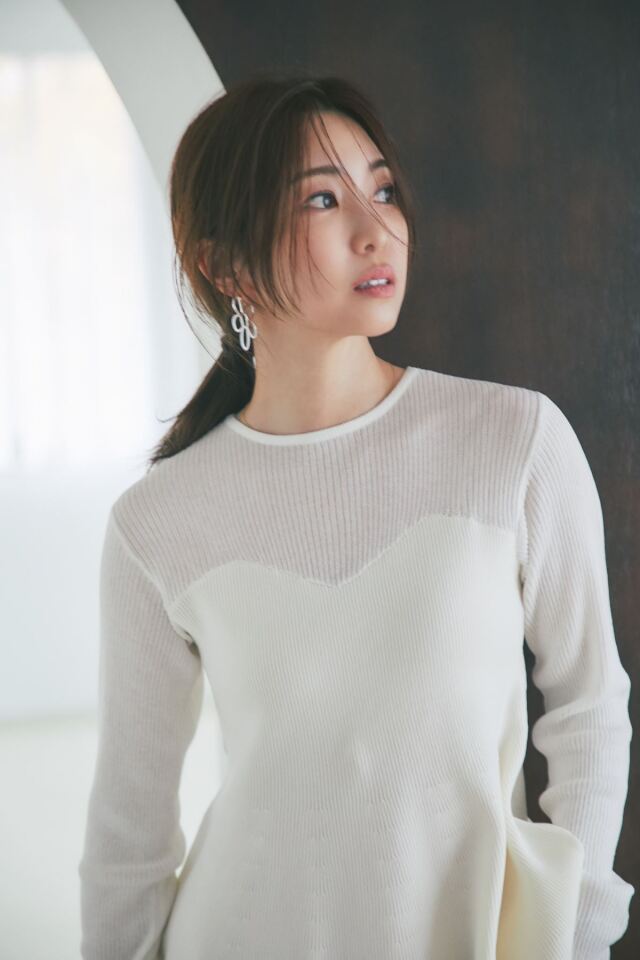 マシェリコラボ】ビスチェ切替ニットチュニック