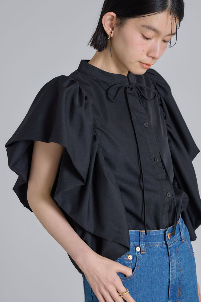 ボリュームスリーブリボンブラウス