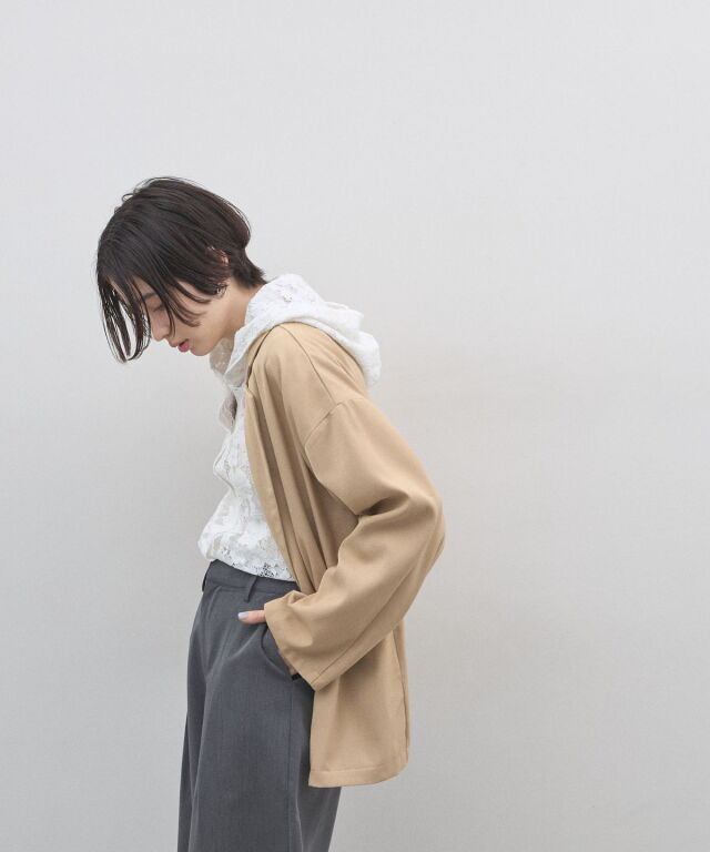 フラワーレースフーディージャケット