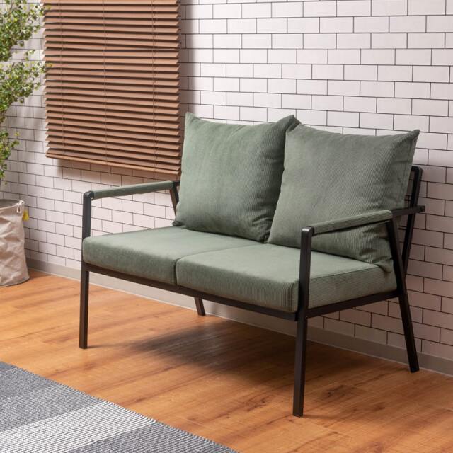 コーデュロイの小さめ2人掛けソファ｜北欧ヴィンテージ家具アンバー