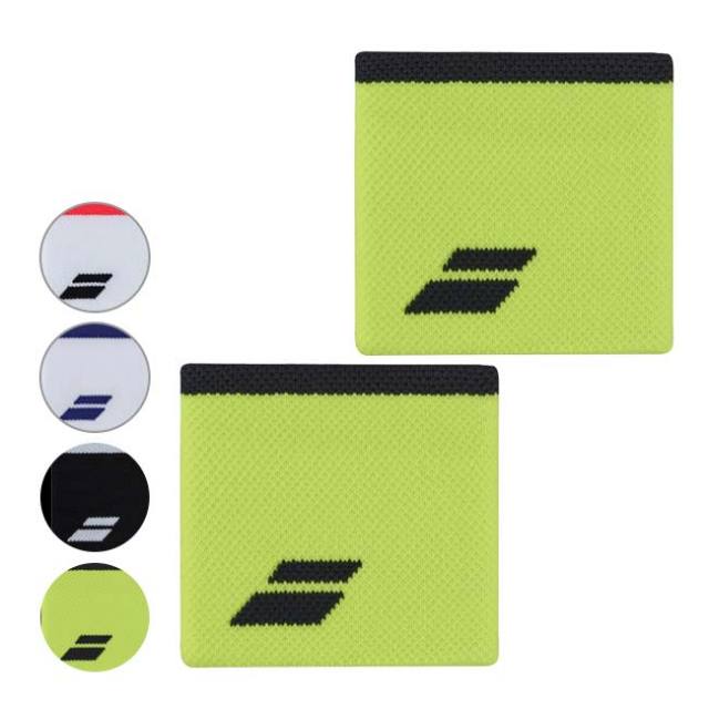 バボラ(Babolat) ユニセックス ロゴ入り リストバンド 2個組 5UB1261