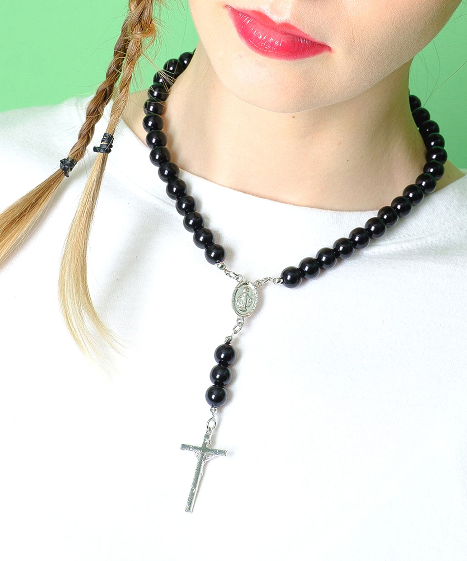 パールコンビチェーンロザリオネックレス ankoROCK(アンコロック