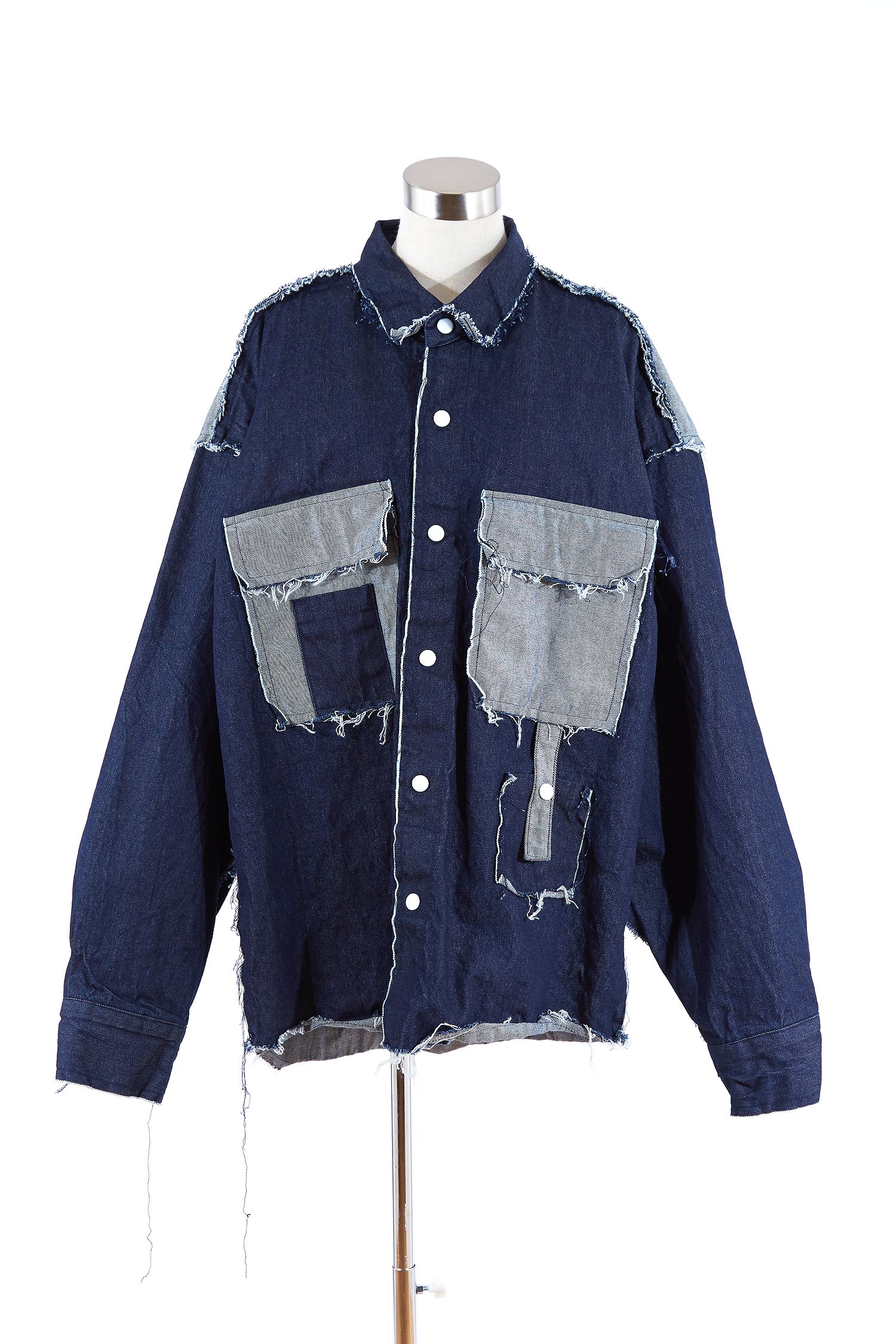 パッチワークダメージデニムシャツジャケット ankoROCK(アンコロック