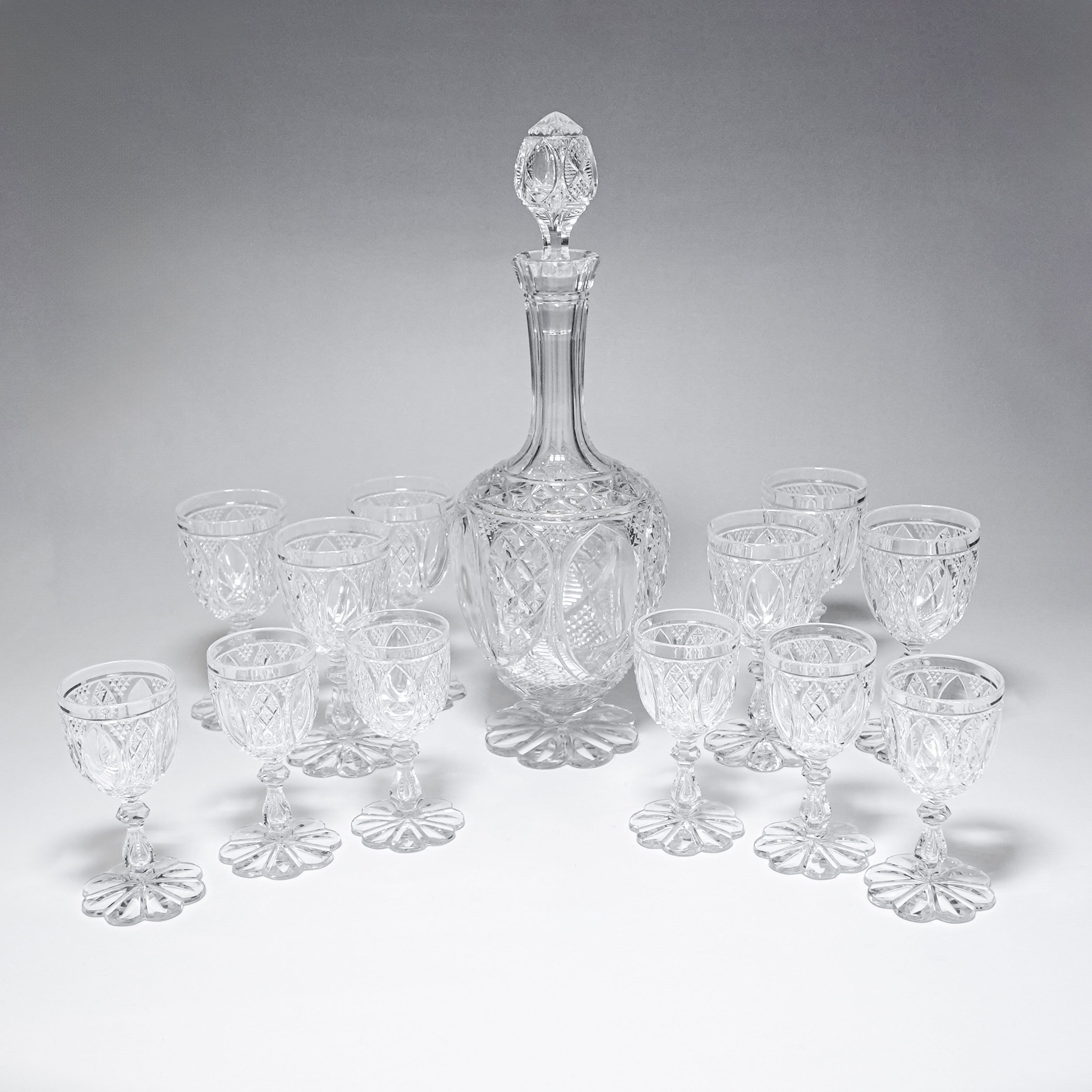 フランス 1900年代初頭 クリスタルガラス Baccarat バカラ サービス